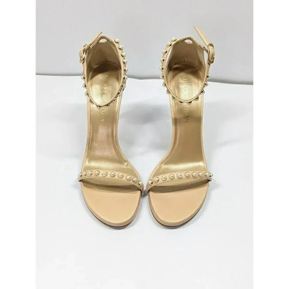 Stuart Weitzman Women's Nudist Pearls Ankle Strap Sandals Size 9 (MSRP $455) - Picture 3 of 12